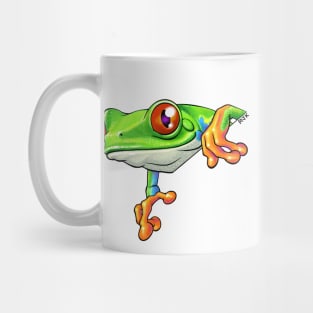 Red Eyed Tree Frog Hanging Out Mug